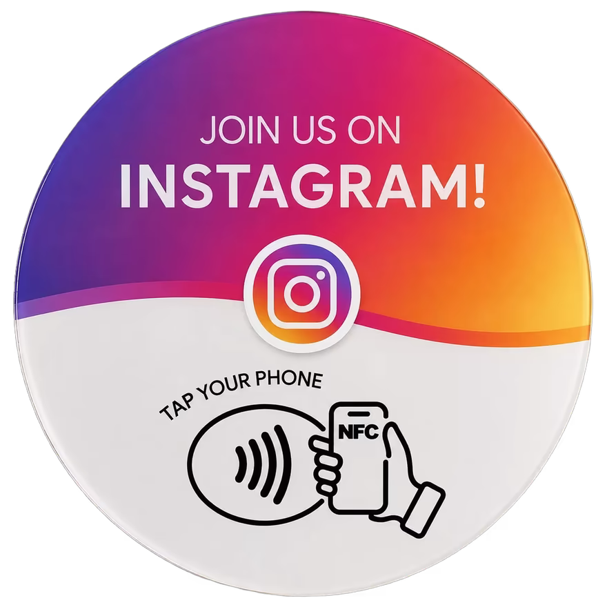 Placa NFC de Instagram